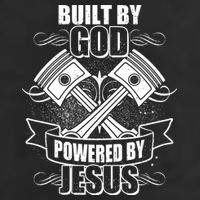 Built By God Powered By Jesus Car Engine Pistons 25L Jumbo Tote