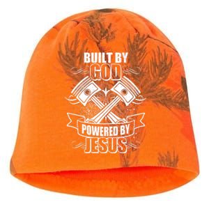 Built By God Powered By Jesus Car Engine Pistons Kati - Camo Knit Beanie