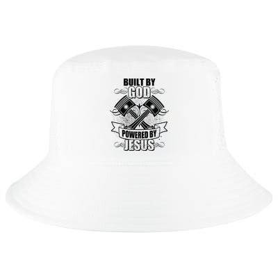 Built By God Powered By Jesus Car Engine Pistons Cool Comfort Performance Bucket Hat