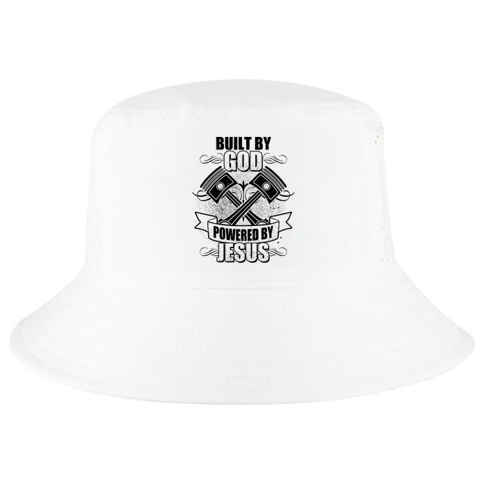 Built By God Powered By Jesus Car Engine Pistons Cool Comfort Performance Bucket Hat
