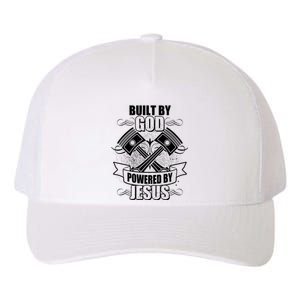 Built By God Powered By Jesus Car Engine Pistons Yupoong Adult 5-Panel Trucker Hat