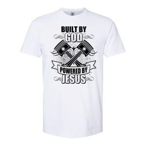 Built By God Powered By Jesus Car Engine Pistons Softstyle CVC T-Shirt