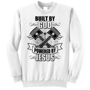 Built By God Powered By Jesus Car Engine Pistons Sweatshirt