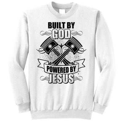 Built By God Powered By Jesus Car Engine Pistons Sweatshirt