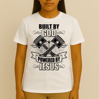 Built By God Powered By Jesus Car Engine Pistons T-Shirt