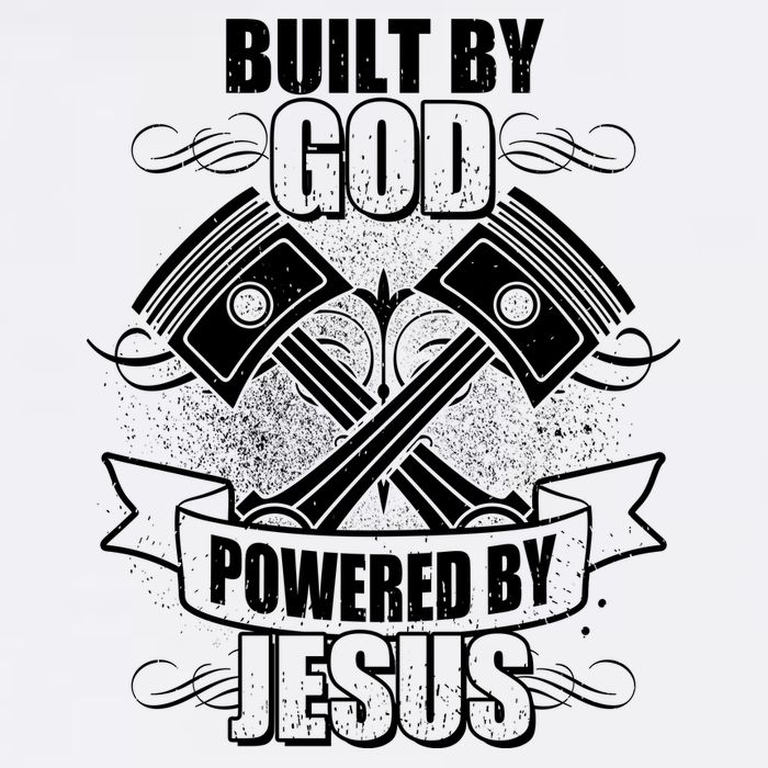 Built By God Powered By Jesus Car Engine Pistons Button