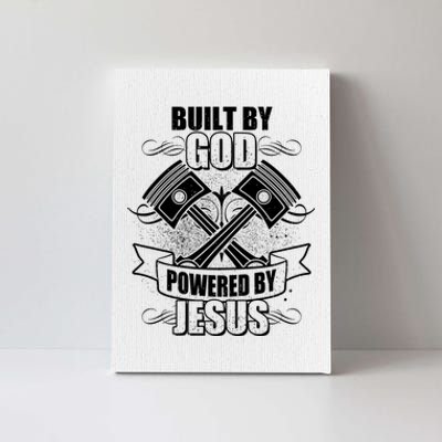 Built By God Powered By Jesus Car Engine Pistons Canvas