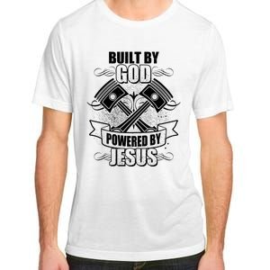 Built By God Powered By Jesus Car Engine Pistons Adult ChromaSoft Performance T-Shirt