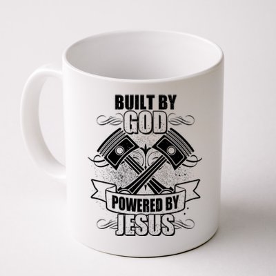 Built By God Powered By Jesus Car Engine Pistons Coffee Mug