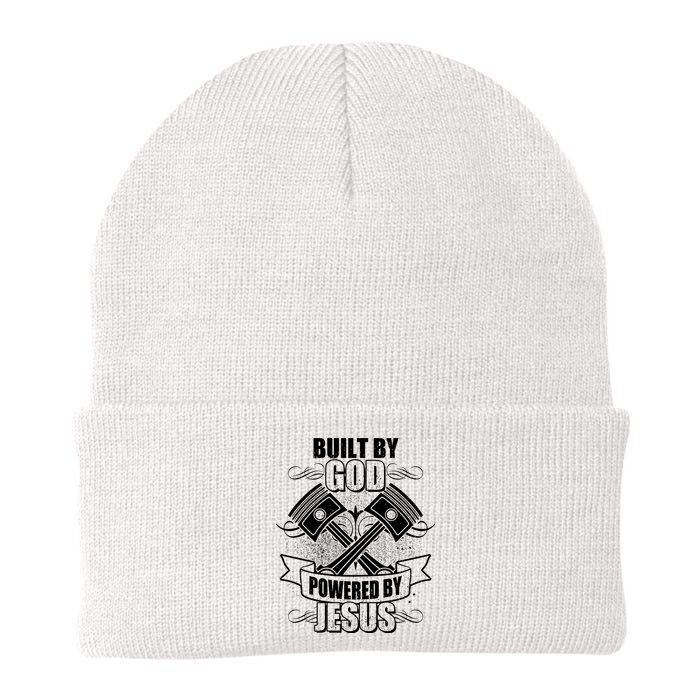 Built By God Powered By Jesus Car Engine Pistons Knit Cap Winter Beanie