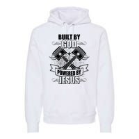 Built By God Powered By Jesus Car Engine Pistons Premium Hoodie