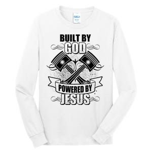 Built By God Powered By Jesus Car Engine Pistons Tall Long Sleeve T-Shirt