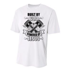 Built By God Powered By Jesus Car Engine Pistons Performance Sprint T-Shirt