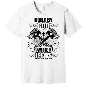 Built By God Powered By Jesus Car Engine Pistons Premium T-Shirt