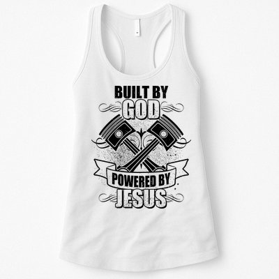 Built By God Powered By Jesus Car Engine Pistons Womens Tank Top