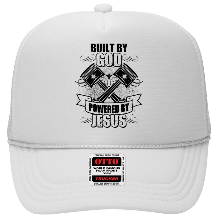 Built By God Powered By Jesus Car Engine Pistons Trucker Hat