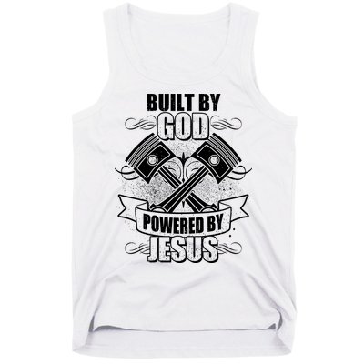 Built By God Powered By Jesus Car Engine Pistons Tank Top