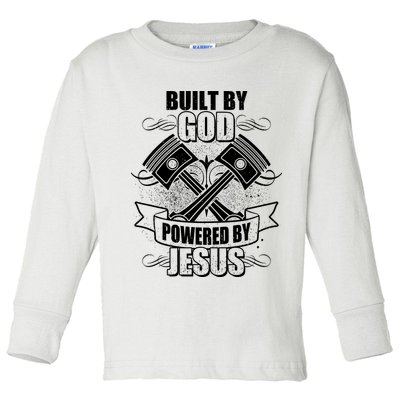 Built By God Powered By Jesus Car Engine Pistons Toddler Long Sleeve Shirt