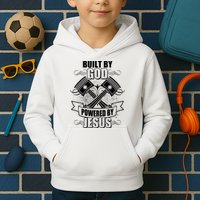 Built By God Powered By Jesus Car Engine Pistons Kids Hoodie