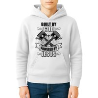 Built By God Powered By Jesus Car Engine Pistons Kids Hoodie