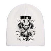 Built By God Powered By Jesus Car Engine Pistons Short Acrylic Beanie