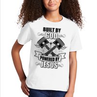 Built By God Powered By Jesus Car Engine Pistons Kids T-Shirt