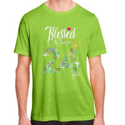 Blessed By God For 24 Years 24th Birthday Anniversary Adult ChromaSoft Performance T-Shirt