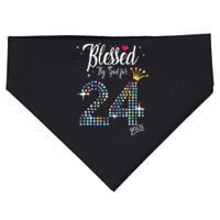 Blessed By God For 24 Years 24th Birthday Anniversary USA-Made Doggie Bandana