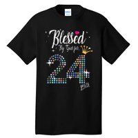 Blessed By God For 24 Years 24th Birthday Anniversary Tall T-Shirt