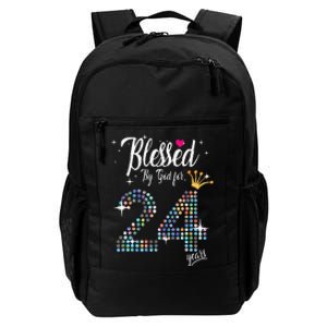 Blessed By God For 24 Years 24th Birthday Anniversary Daily Commute Backpack