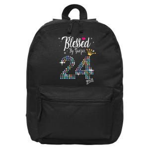 Blessed By God For 24 Years 24th Birthday Anniversary 16 in Basic Backpack