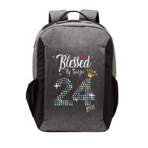 Blessed By God For 24 Years 24th Birthday Anniversary Vector Backpack