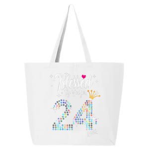 Blessed By God For 24 Years 24th Birthday Anniversary 25L Jumbo Tote