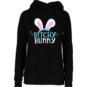 Bitchy Bunny Group Easter Bunny Womens Funnel Neck Pullover Hood