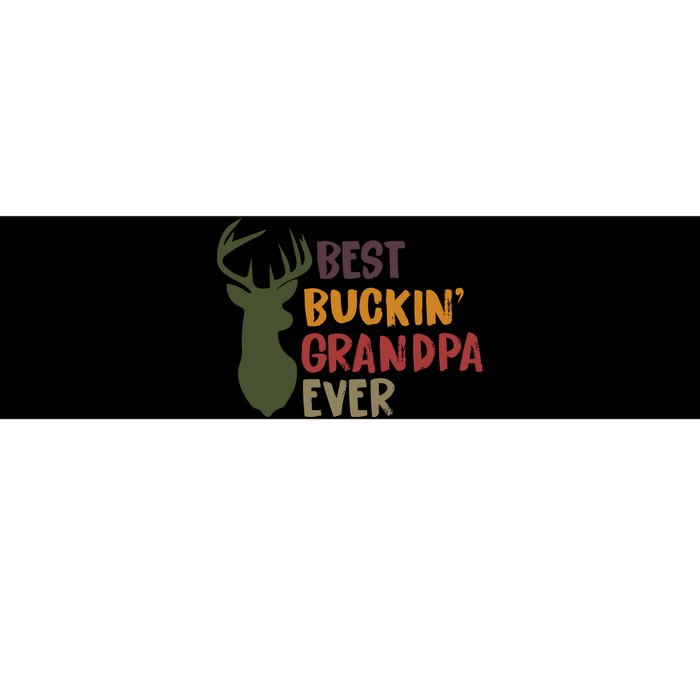 Best Buckin Grandpa Ever Funny Deer Hunter Cool Hunting Grandpa Fathers Day Gift Bumper Sticker