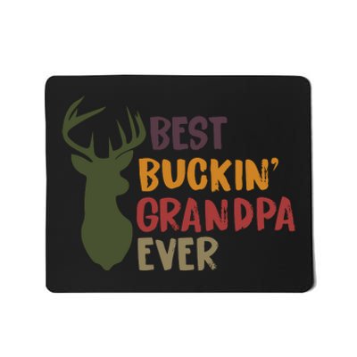 Best Buckin Grandpa Ever Funny Deer Hunter Cool Hunting Grandpa Fathers Day Gift Mousepad