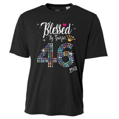 Blessed By God For 46 Years 46th Birthday Anniversary Cooling Performance Crew T-Shirt