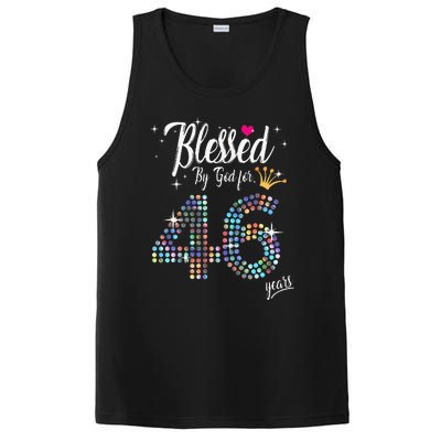 Blessed By God For 46 Years 46th Birthday Anniversary PosiCharge Competitor Tank