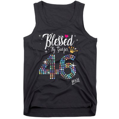 Blessed By God For 46 Years 46th Birthday Anniversary Tank Top