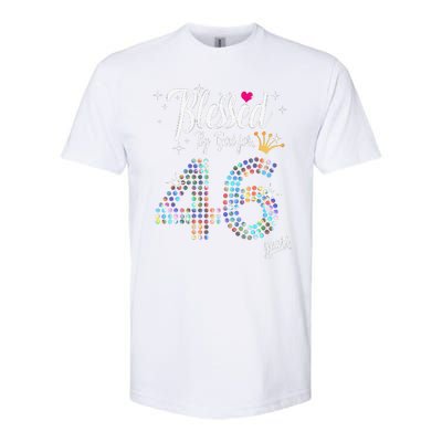 Blessed By God For 46 Years 46th Birthday Anniversary Softstyle CVC T-Shirt