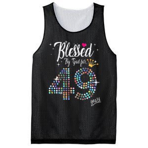 Blessed By God For 49 Years 49th Birthday Anniversary Mesh Reversible Basketball Jersey Tank