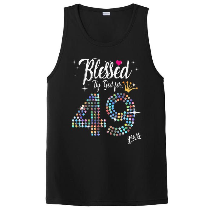 Blessed By God For 49 Years 49th Birthday Anniversary PosiCharge Competitor Tank