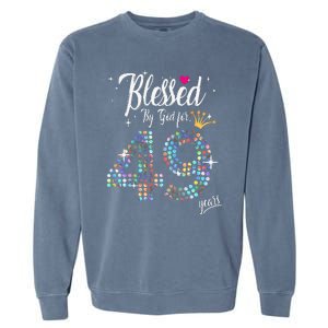 Blessed By God For 49 Years 49th Birthday Anniversary Garment-Dyed Sweatshirt