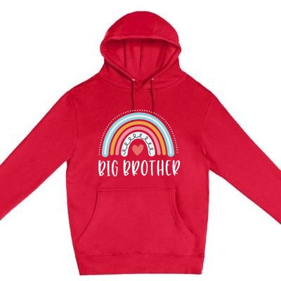 Big Brother Gifts Sibling Family Rainbow Graphic Premium Pullover Hoodie