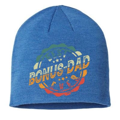 Best Bonusfunny Giftdad Ever Stepfather Stepdad Cool Gift Sustainable Beanie