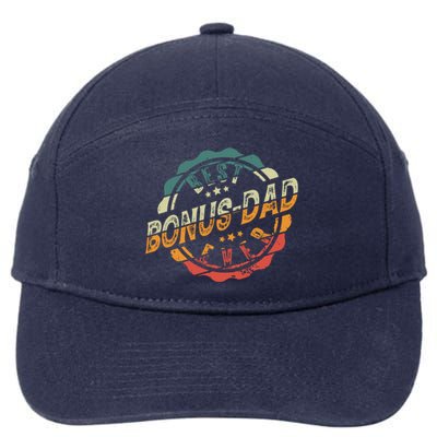 Best Bonusfunny Giftdad Ever Stepfather Stepdad Cool Gift 7-Panel Snapback Hat