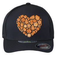 Bake Baking Gingerbread Man Christmas Cookie Heart Flexfit Unipanel Trucker Cap