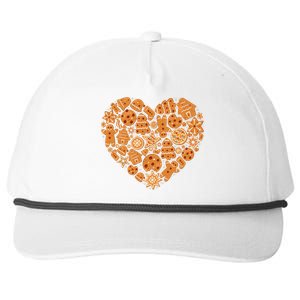 Bake Baking Gingerbread Man Christmas Cookie Heart Snapback Five-Panel Rope Hat