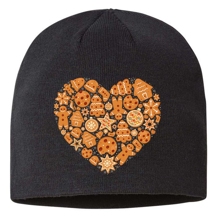 Bake Baking Gingerbread Man Christmas Cookie Heart Sustainable Beanie