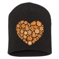 Bake Baking Gingerbread Man Christmas Cookie Heart Short Acrylic Beanie